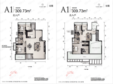 华侨城原岸A1叠拼别墅户型图