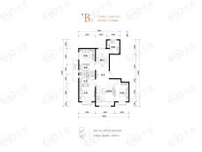 北京城建府前龙樾3室2厅2卫户型图