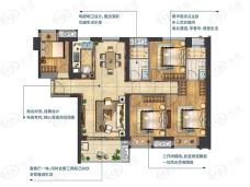 厦门中央公园4室2厅2卫户型图