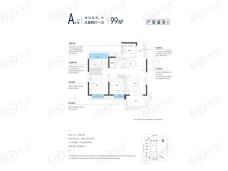 时光印象3室2厅1卫户型图