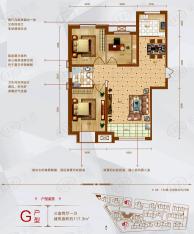 龙马阳光城3室2厅1卫户型图