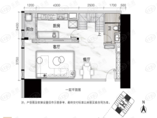 碧桂园·贵阳中心2室2厅2卫户型图