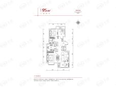 鲁能泰山7号3室2厅1卫户型图