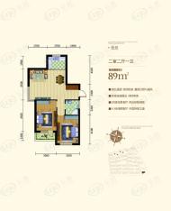 泰荣湾2室2厅1卫户型图