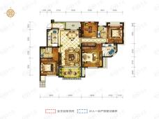 中国铁建西湖国际城4室2厅3卫户型图