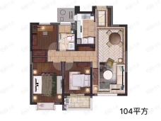 电建中储·泛悦城市广场3室2厅1卫户型图