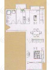 上海春城三期房型: 一房;  面积段: 80 －80 平方米;
户型图