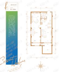 伴月湾星天地公寓户型F户型图