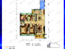 碧桂园云璟4室2厅2卫户型图