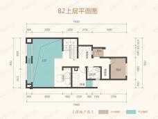 保利堂悦大院洋墅B2户型上层平面图户型图