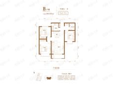 泰瑞城3室2厅1卫户型图