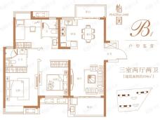 新力怡园3室2厅2卫户型图