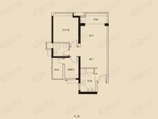 绿地越秀海玥2室2厅1卫户型图