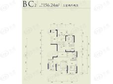 兴华御水澜湾3室2厅2卫户型图