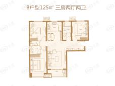 中南青樾3室2厅2卫户型图