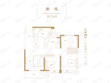 天鸿君邑3室2厅1卫户型图