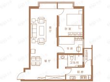 江东境界2室2厅1卫户型图