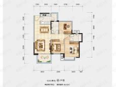 南宁合景天峻广场61#1单元03户型户型图