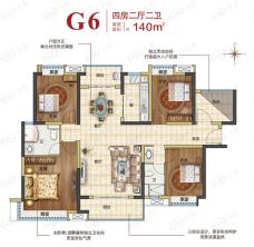 广州融创万达文化旅游城商铺4室2厅2卫户型图