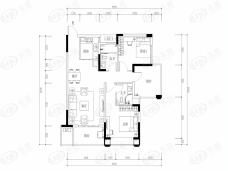 海伦堡·香海里2室2厅2卫户型图