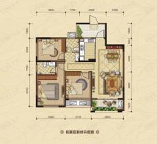 碧园海公馆3室2厅2卫户型图