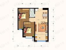 黄金海岸2室2厅1卫户型图
