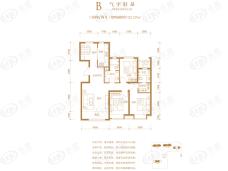 北京城建樾府3室2厅2卫户型图