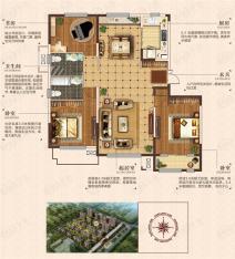 南城印象3室2厅2卫户型图