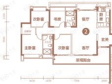 方圆合景·南沙水恋4室2厅2卫户型图