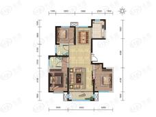 宁夏中房悦然居3室2厅2卫户型图