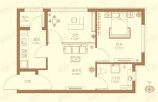 龙跃金水湾2室1厅1卫户型图