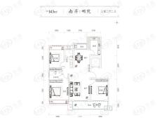 伟星芜湖院子3室2厅2卫户型图