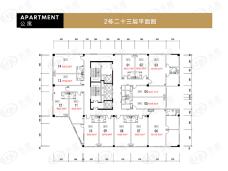 桂鑫汇金中心1室1厅1卫户型图