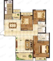恒大悦龙台3室2厅2卫户型图