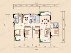 星河丹堤5室2厅3卫户型图