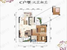 联发君悦兰亭2室2厅2卫户型图