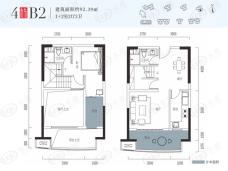 融创融公馆3室2厅2卫户型图