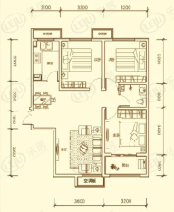 水榭雅庭3室2厅1卫户型图