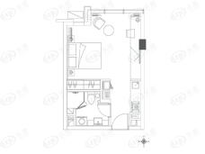 新盛广场1室1厅1卫户型图
