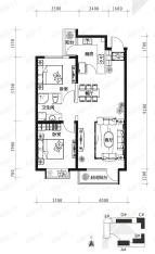 华润铁西中心2室2厅1卫户型图