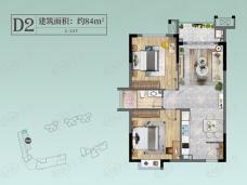 山语听溪2室2厅1卫户型图