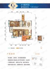 千里湖山5室2厅2卫户型图