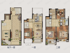 保利金地湖光晨樾4室2厅3卫户型图