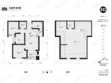 盛世御城H2带阁楼户型户型图