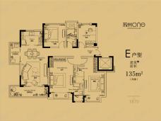 绿地苏州ONE洋房E户型户型图
