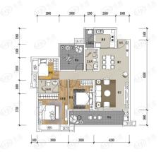 保利时代4室2厅2卫户型图