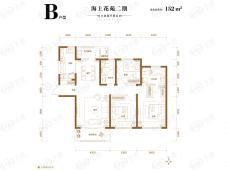 惠灵顿国际社区海上花苑二期3室2厅2卫户型图