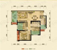 昌建星悦城3室2厅1卫户型图