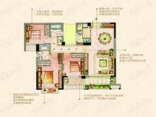 金马新天地3室2厅2卫户型图