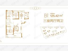 正弘府3室2厅2卫户型图